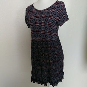 Pins and needles open lace up back dress Medium